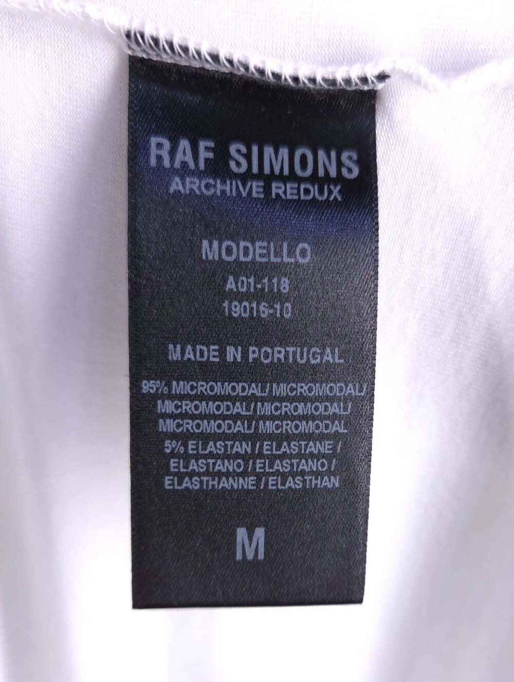 Raf Simons Archive Redux R Turtleneck US M EU 48 Mens White Tee $310 - Picture 8 of 9